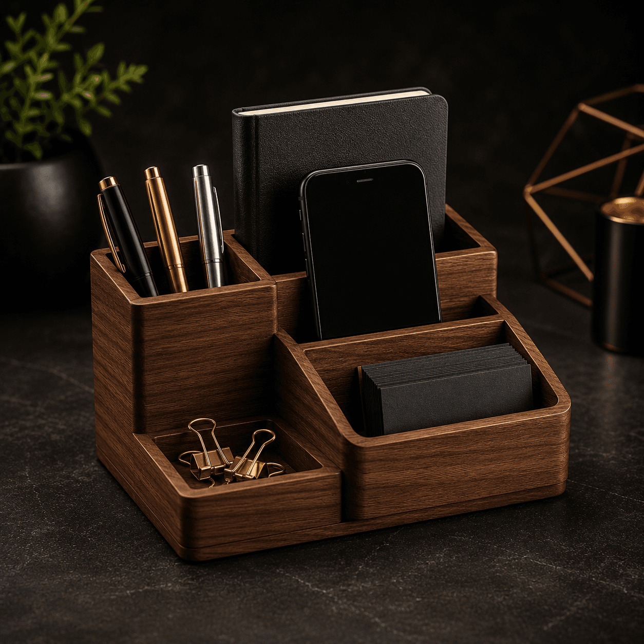 Wooden Desk Organizer