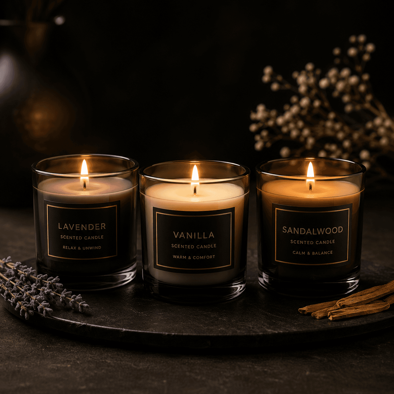 Premium Aroma Candle Set